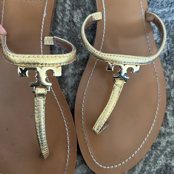 Tory Burch t logo flat sandal 9.5 - Picture 3 of 3
